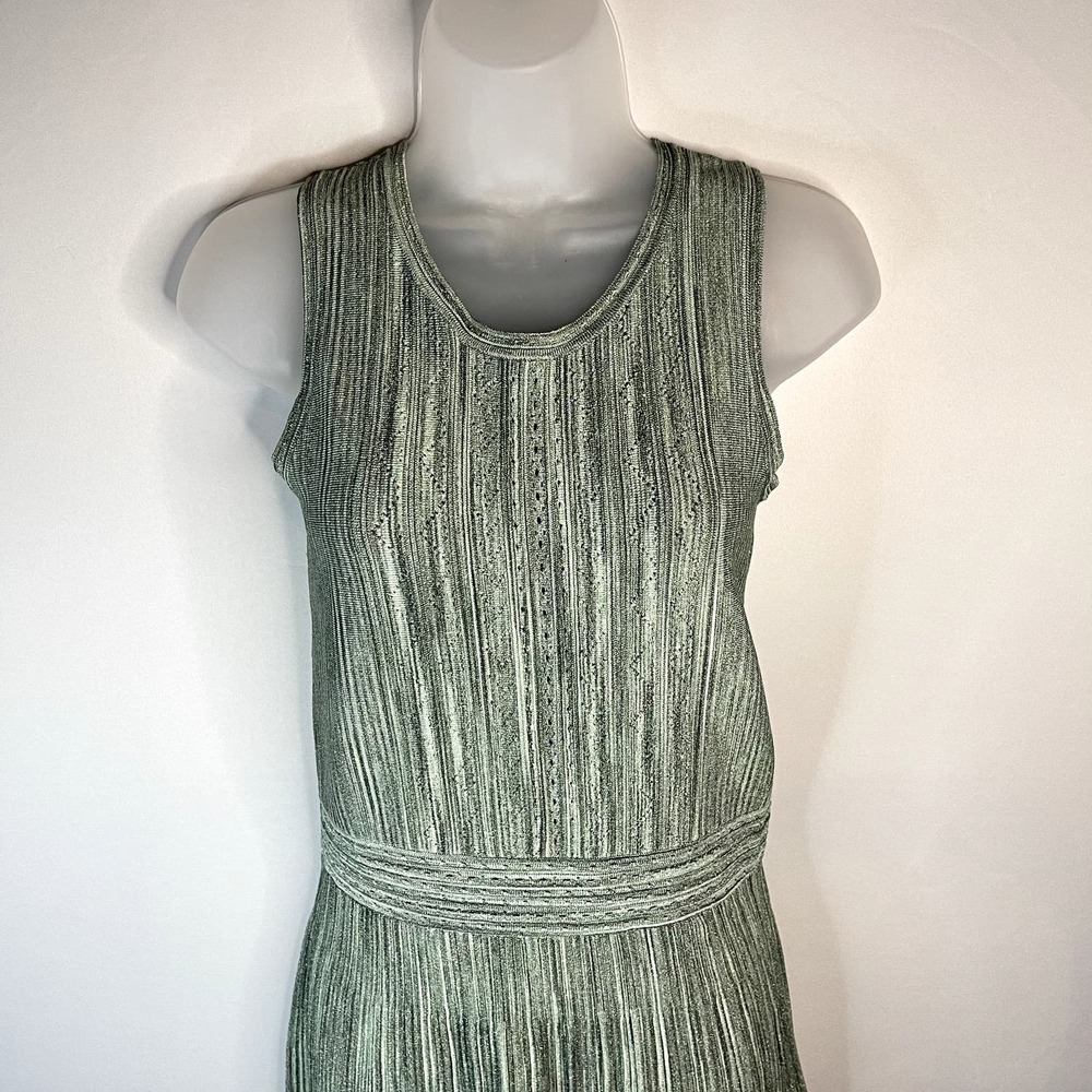 Sandro Sage Green Knit Midi Dress - Picture 3 of 10
